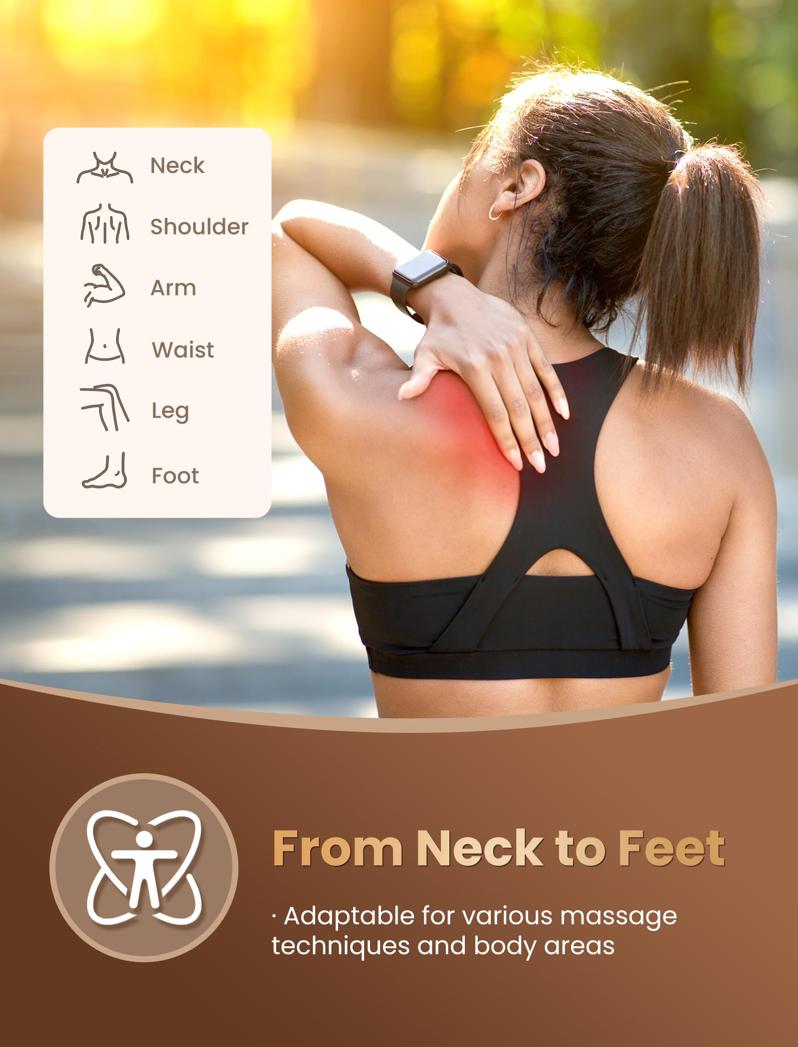Lifechill portable pocket-size massage tool for on-the-go self-massage.