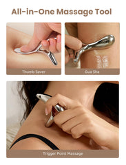 Lifechill Trigger Point Massage Tool features wing-shaped design for versatile neck-to-foot massage
