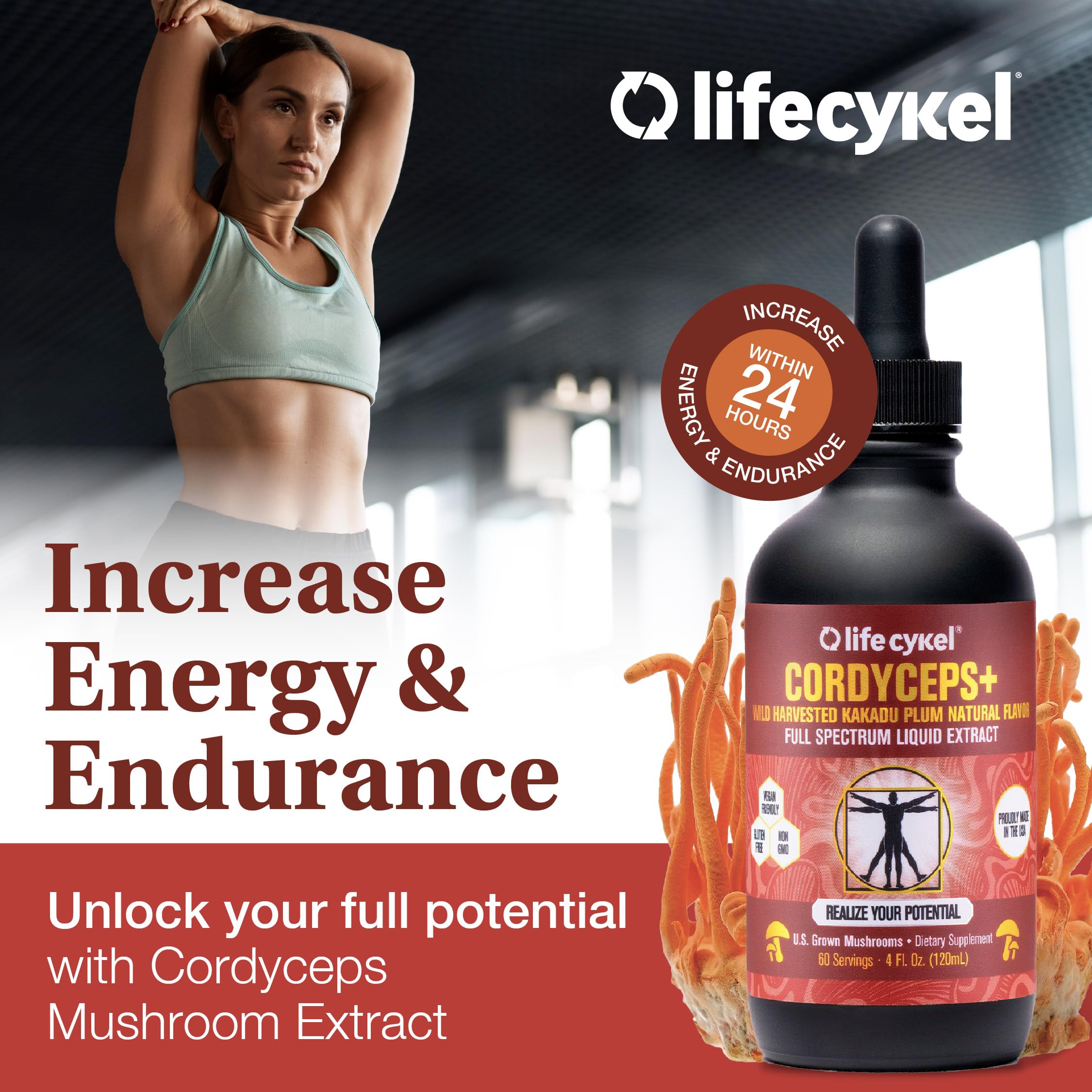Life Cykel This is It Pack cordyceps focus for sustained energy.