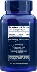 Life Extension Magnesium Citrate capsules close-up highlighting easy, daily magnesium intake