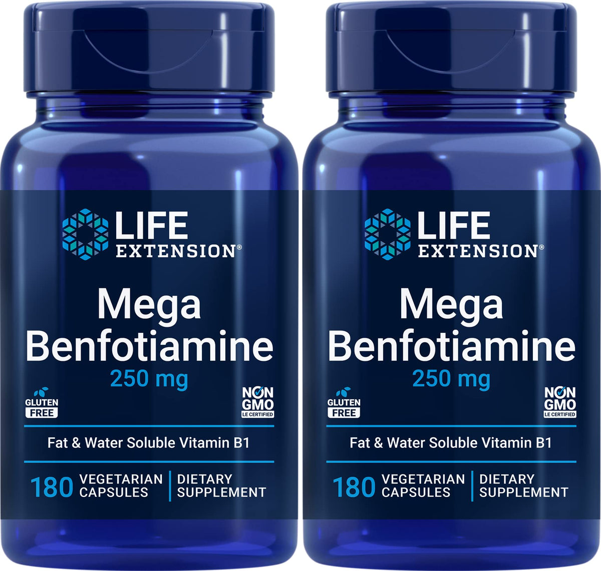 Life Extension Mega Benfotiamine 250 mg bottle for daily B1 support