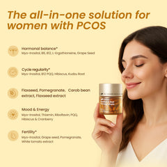 LIFEFRIEND PCOS supplements bottle label highlights 40:1 ratio for harmony
