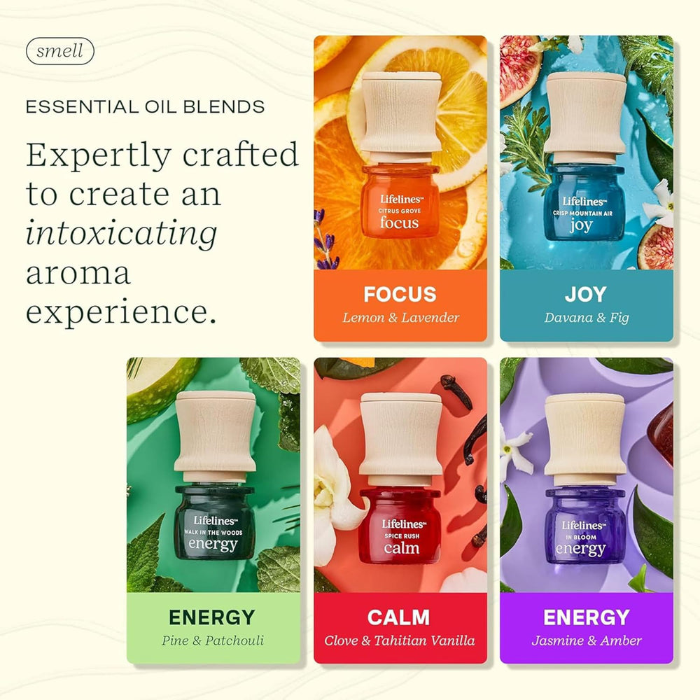 Lifelines Citrus Grove bottle perfect for uplifting diffuser sessions.