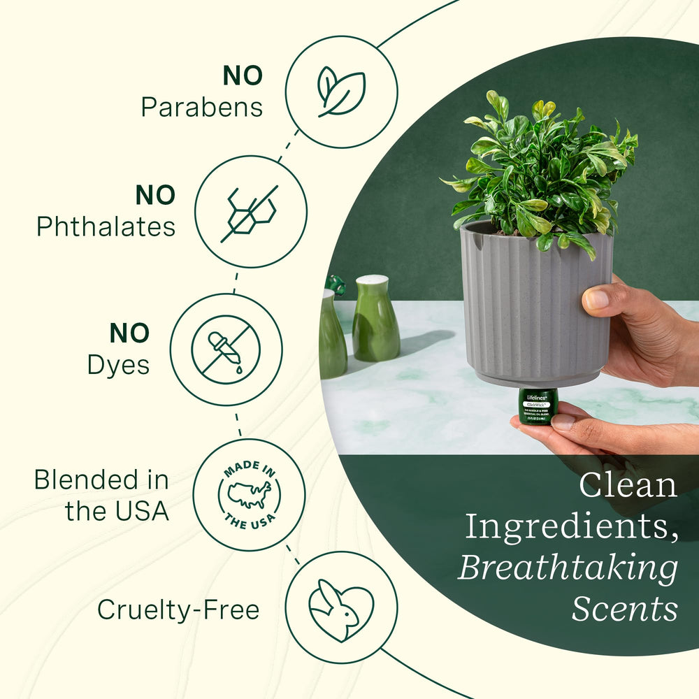 Paraben-free, phthalate-free Lifelines blend for clean aromatics.