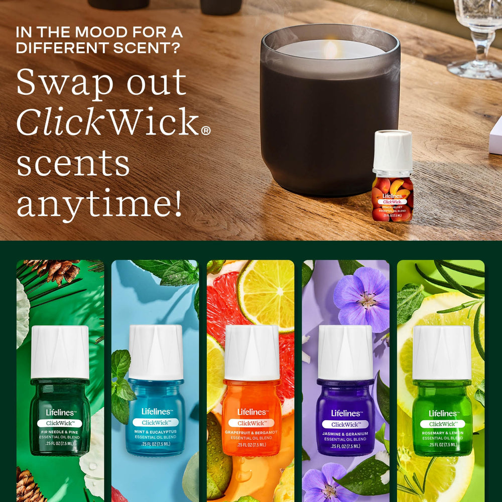 Lifelines ClickWick blends use clean ingredients for pure scent experiences