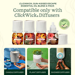 Lifelines ClickWick Peach Velvet bottle in diffuser for uplifting fragrance