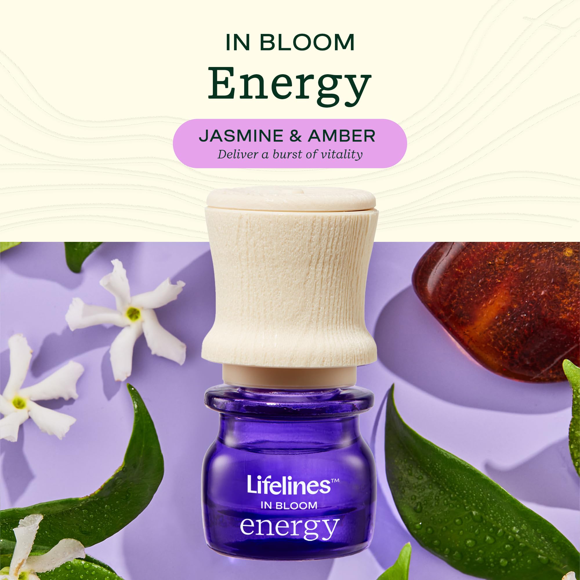 Lifelines Jasmine and Amber blend diffusing a calming aroma in a room