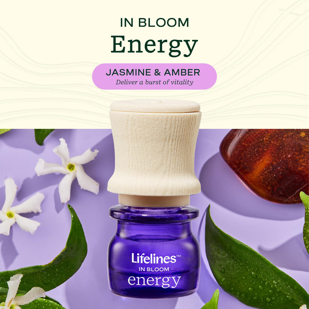 Lifelines Jasmine and Amber blend diffusing a calming aroma in a room