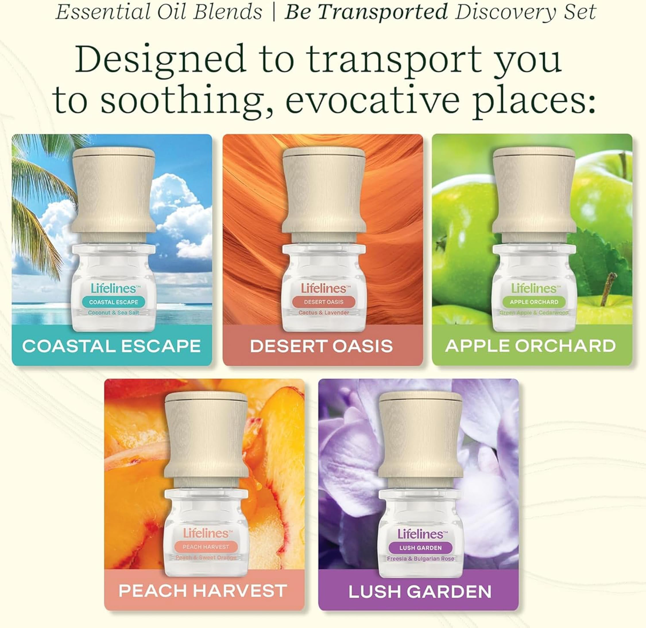 Lifelines Coastal Escape bottle with coconut and sea salt for refreshing air.