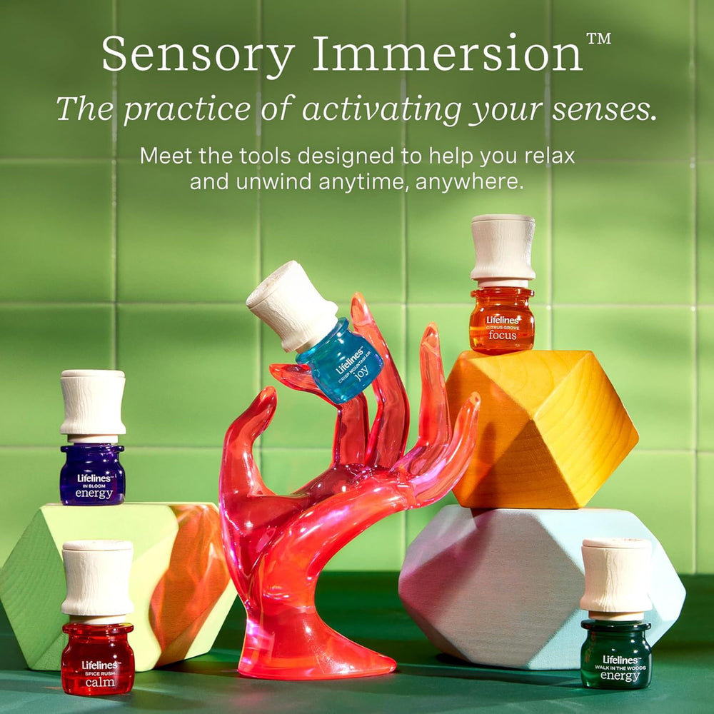 Lifelines Discovery Set display showing five blends for scent exploration.