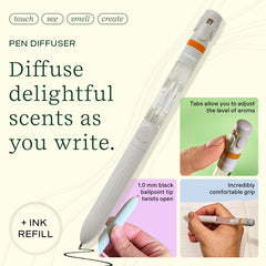 Lifelines Pen Diffuser 1mm ballpoint tip for smooth writing with scent.