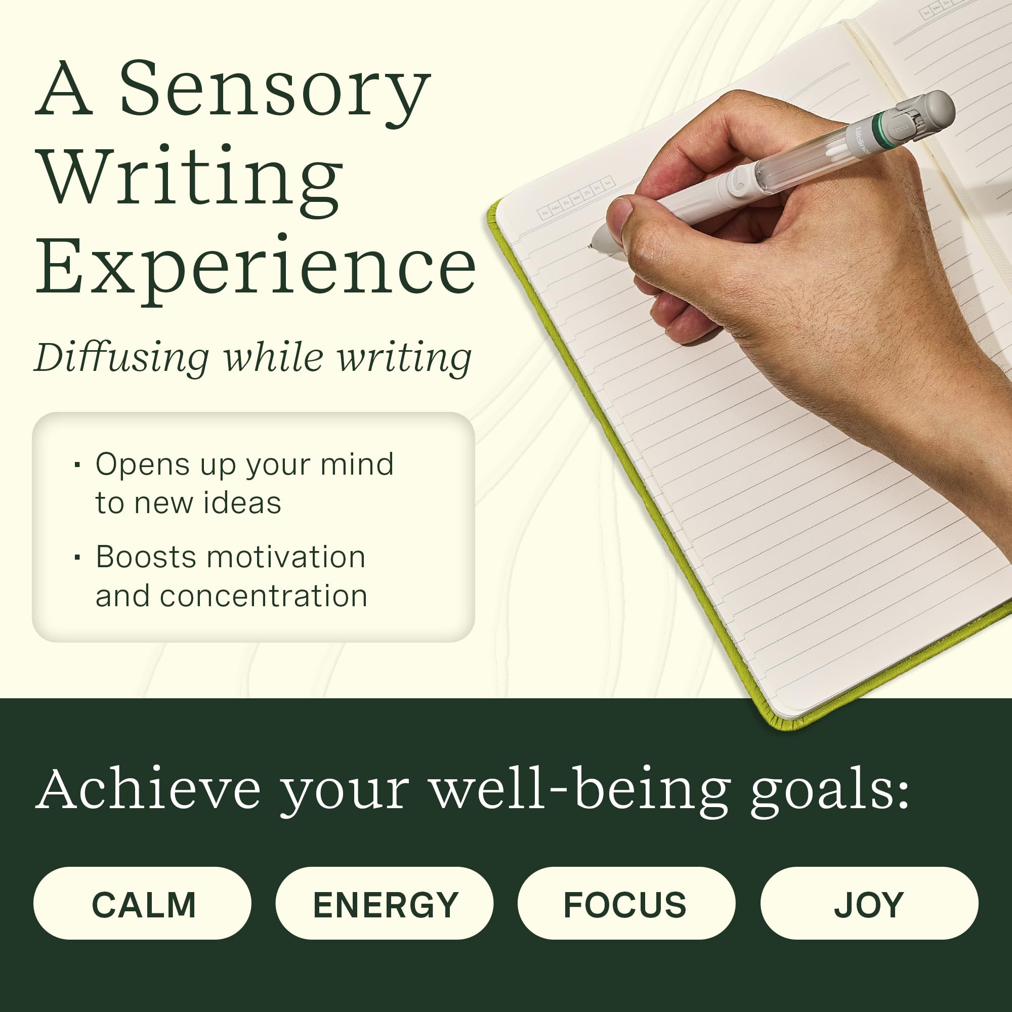 Lifelines Diffuser ink refill demonstrates extended writing sessions