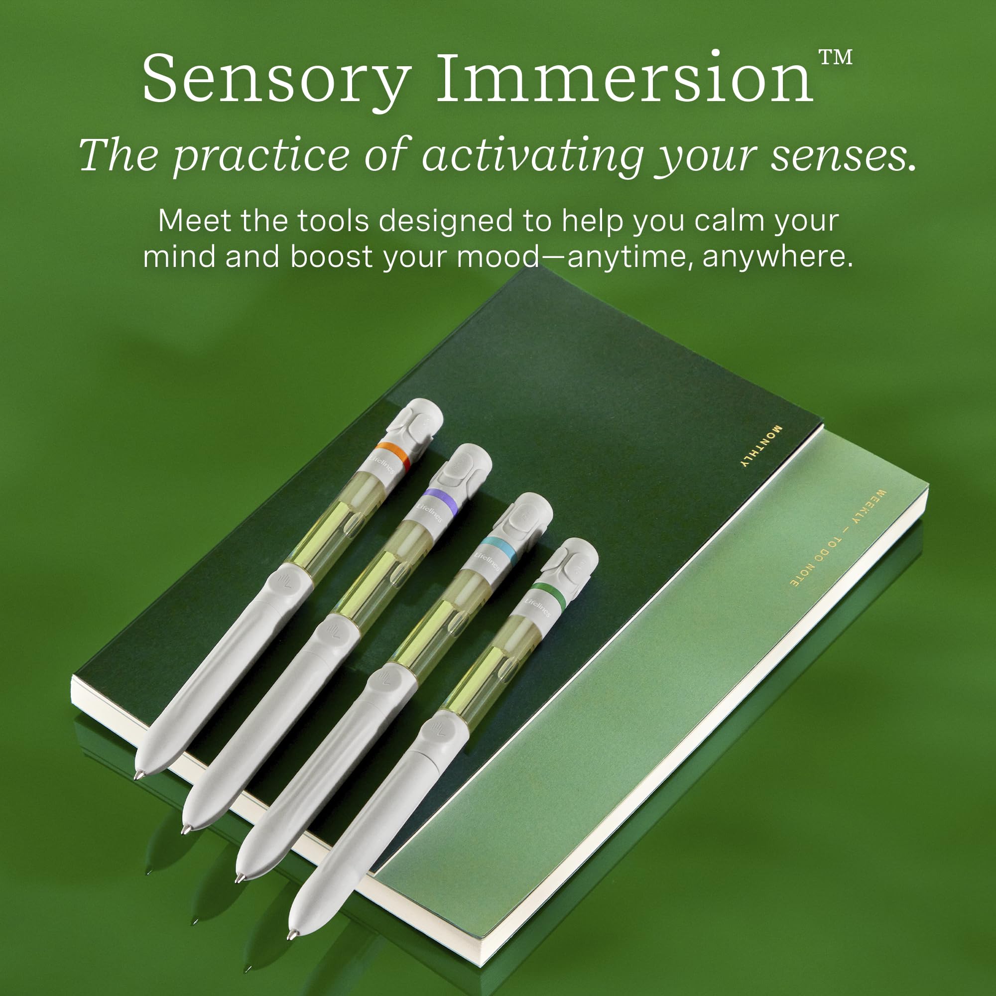Lifelines Pen Diffuser includes ink refill for extended writing with aroma.