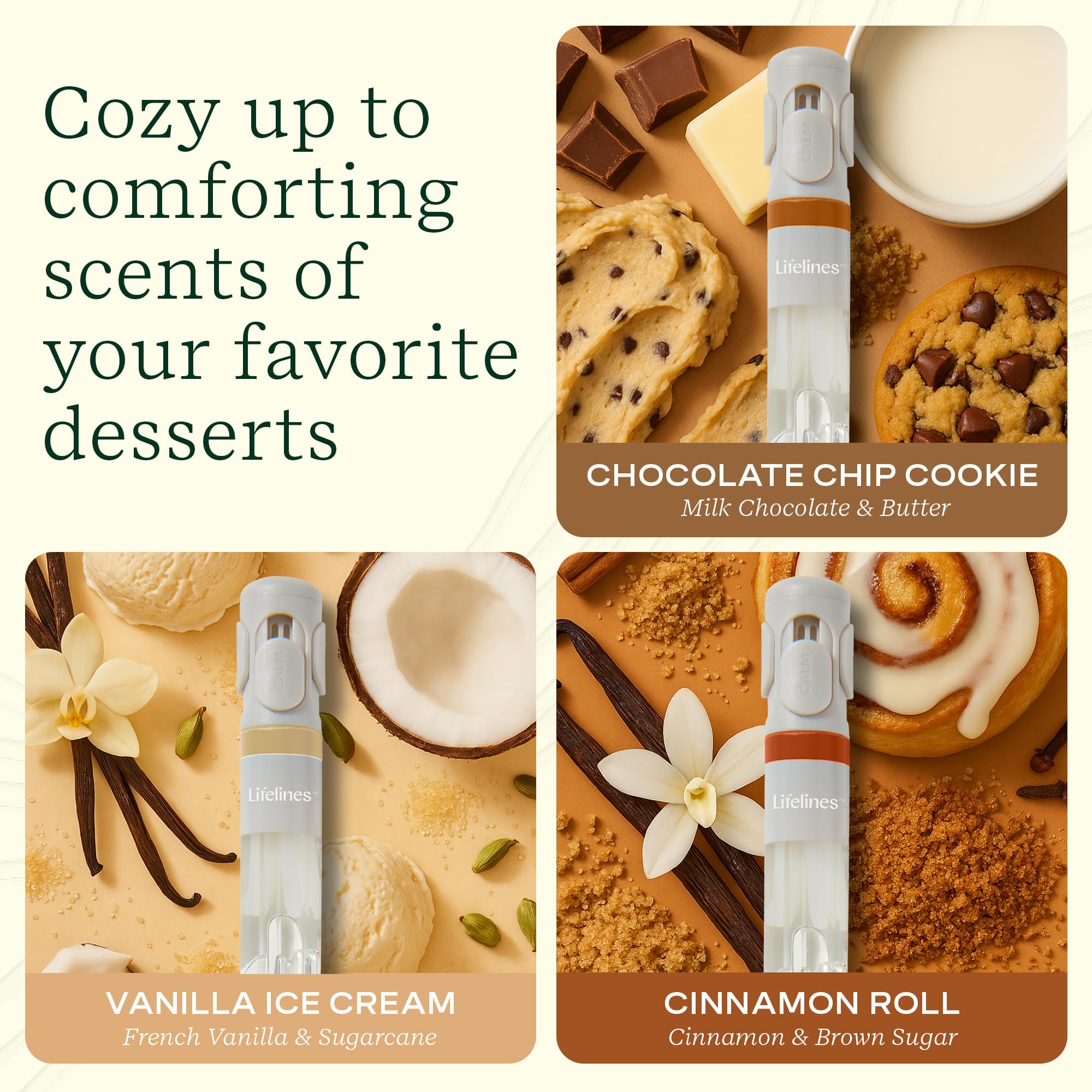 Vanilla ice cream aroma from Lifelines pen diffuser supports focused note taking.
