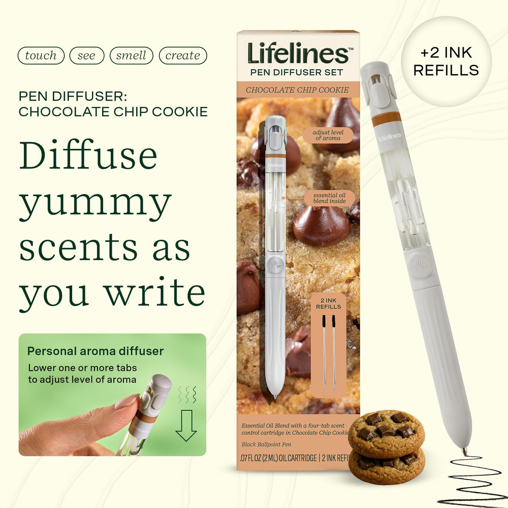 Lifelines Pen Diffuser aroma a galleta con chocolate para tinta y escritura