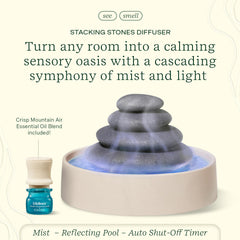 Lifelines diffuser with ambient light setting creates a soothing mood.