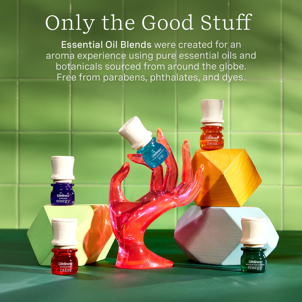 Lifelines Waves diffuser base closeup highlights a compact home essential.