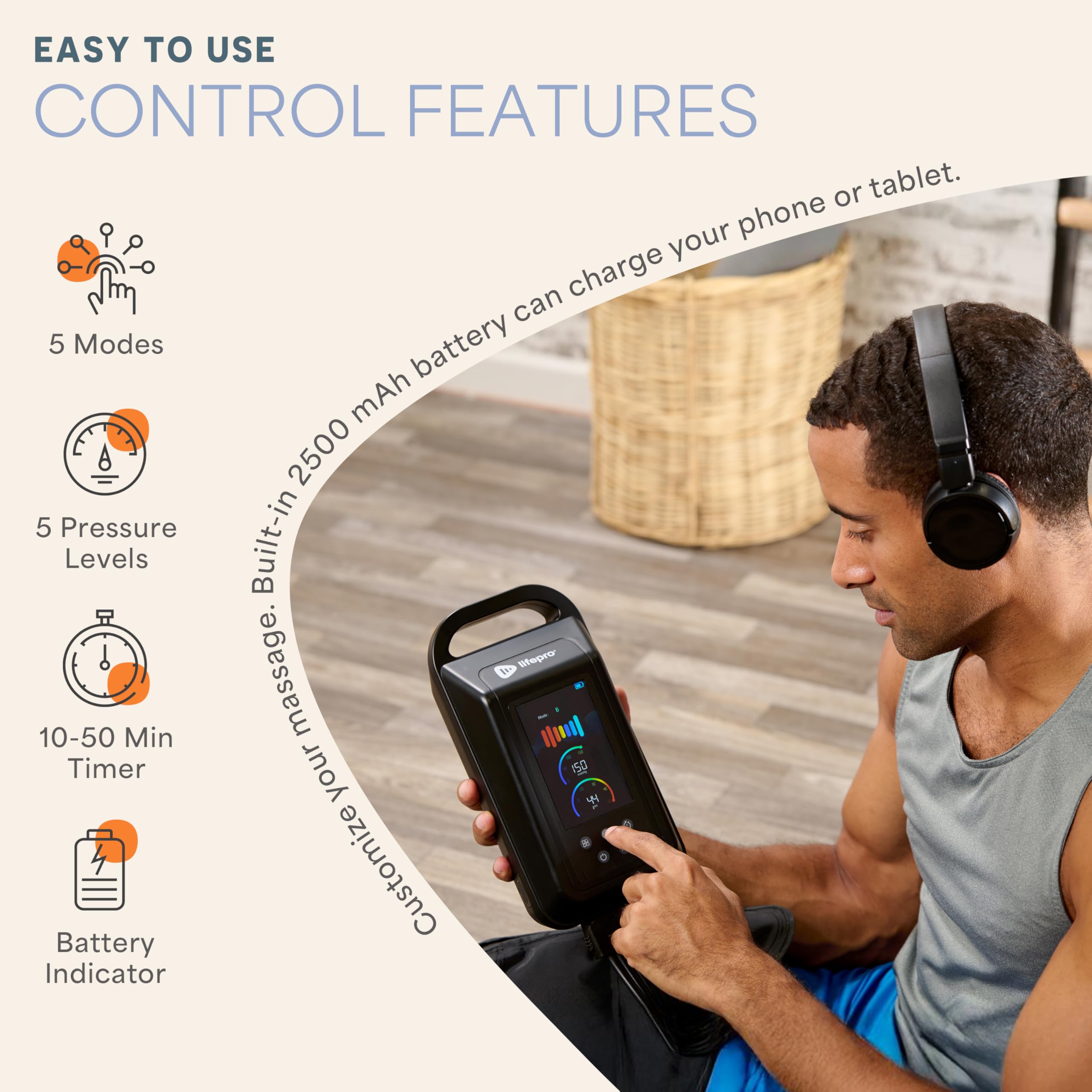 LifePro Heat Therapy feature adds warmth for a comforting experience