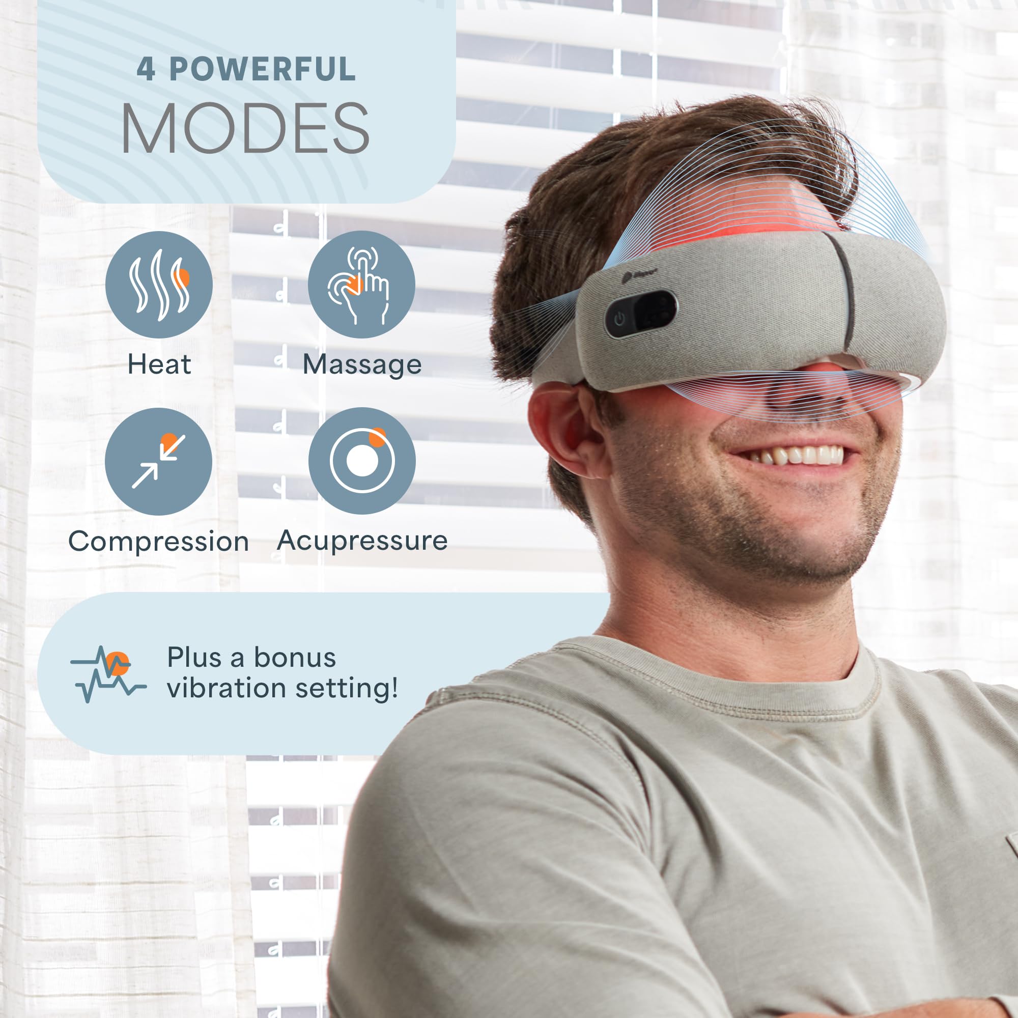 LifePro eye massager with Bluetooth music connection for calming sessions
