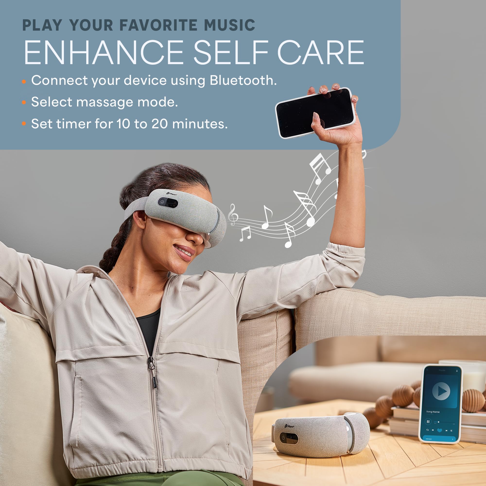 LifePro heated eye mask relieves eye strain and promotes relaxation
