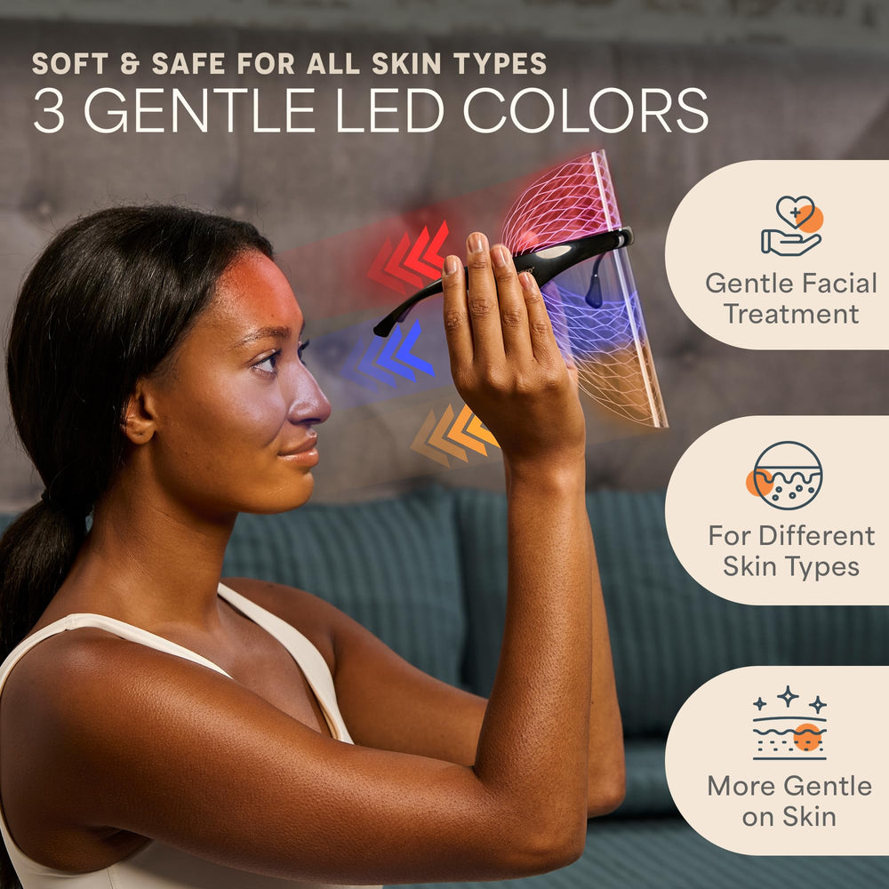 LifePro LED silicone face mask with color selector panel and three-color options