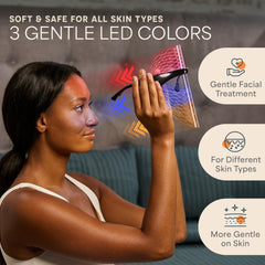 LifePro LED silicone face mask with color selector panel and three-color options