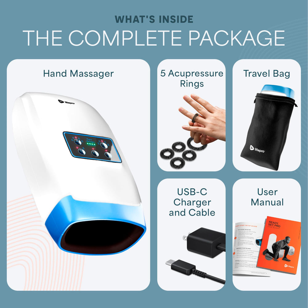 LifePro Legra massager with carry bag supports on-the-go use