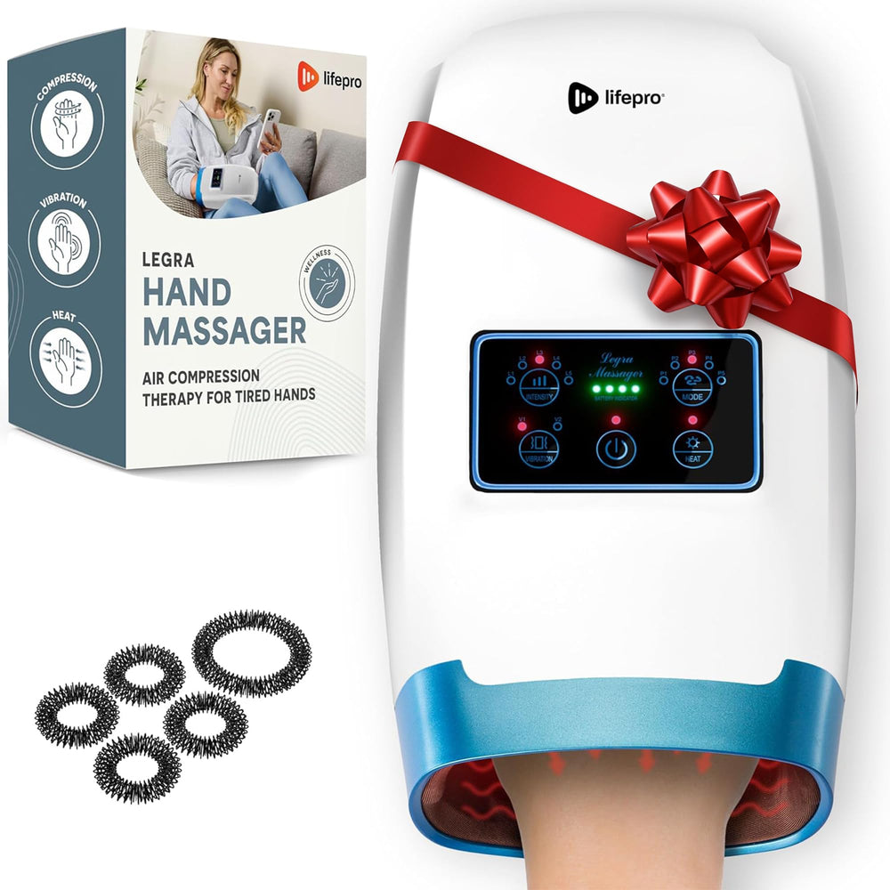 LifePro Legra hand massager with heat and compression for soothing relief