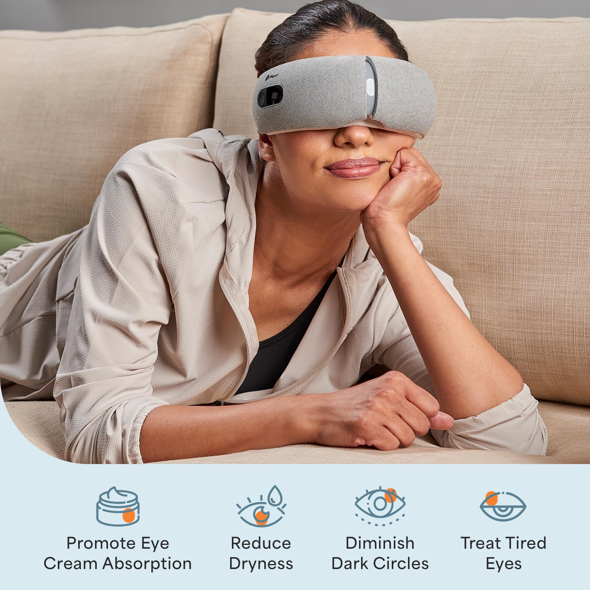 LifePro portable eye massager shows long battery life and travel friendly design