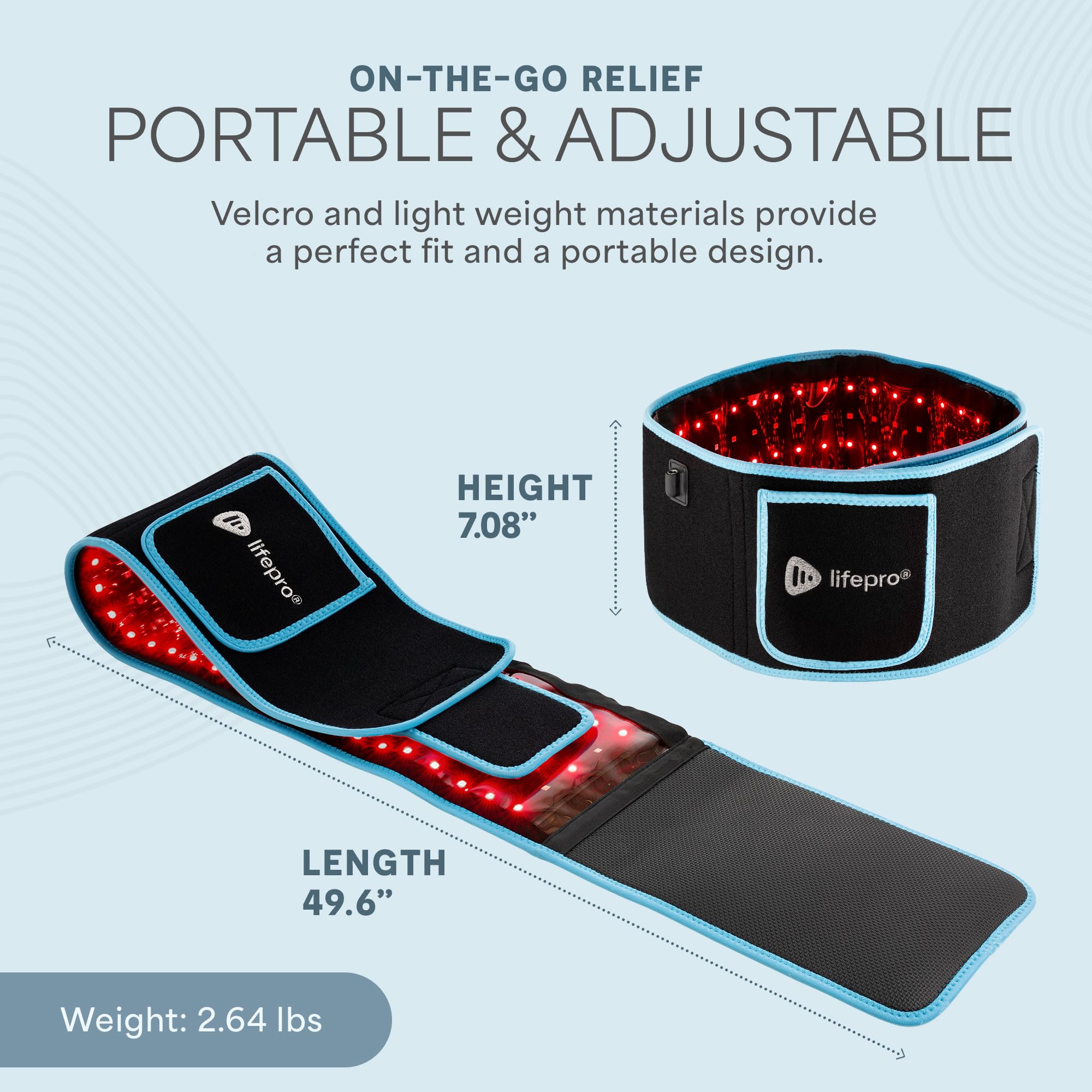 LifePro belt portable design ready to travel.