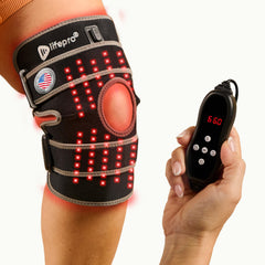 LifePro red light therapy knee brace front view promotes daily comfort.