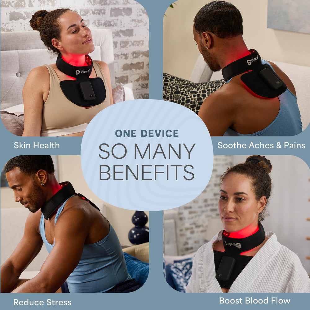 LifePro travel-ready neck wrap is ideal for use during transit or at a desk