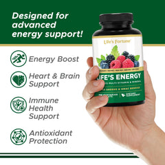 Life's Fortune Super Greens blend highlights spirulina, chlorella, and ORAC-rich greens.
