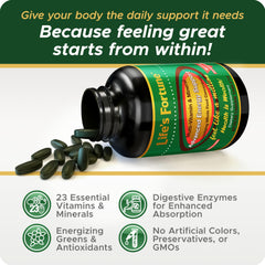 Life's Fortune whole-food concentrates highlight antioxidant-rich ingredients for everyday support.