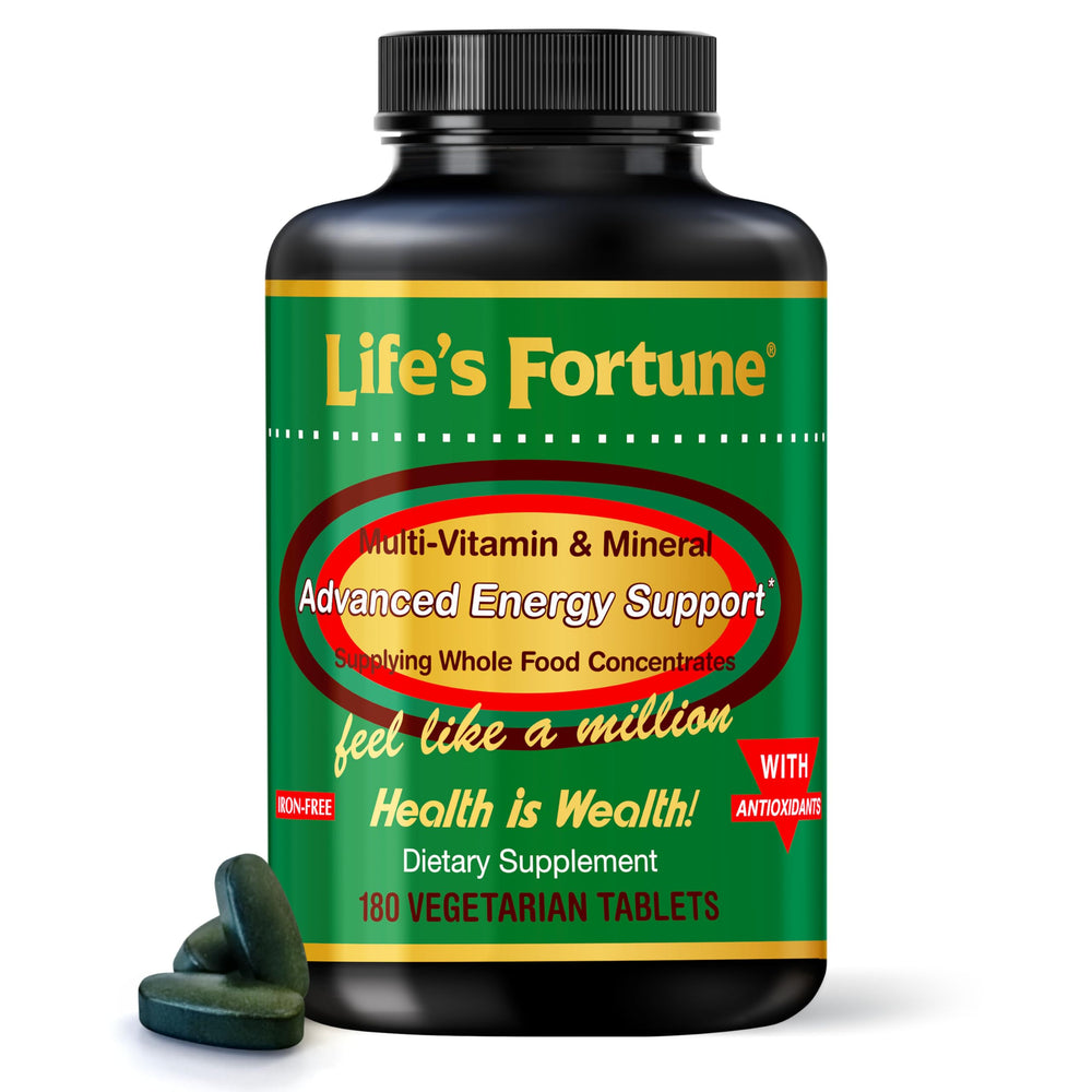 Life's Fortune Whole Food Multivitamin bottle front for daily energy support.