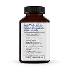 LifeSeasons Anxie-T capsules close-up with natural ingredients like Ashwagandha and L-Theanine