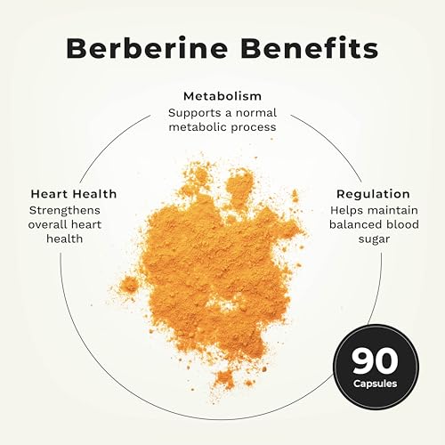 LifeSeasons Berberine capsules close-up for convenient three-capsule daily dose.