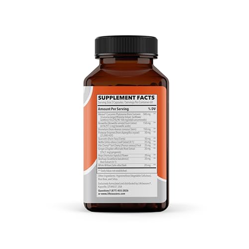 LifeSeasons Inflamma-X turmeric visual emphasizes natural anti‑inflammation blend.