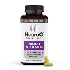 LifeSeasons NeuroQ bottle showcases daily brain and body support for focus and energy