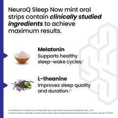 LifeSeasons NeuroQ Sleep Now closeup of mint strip with refreshing flavor.