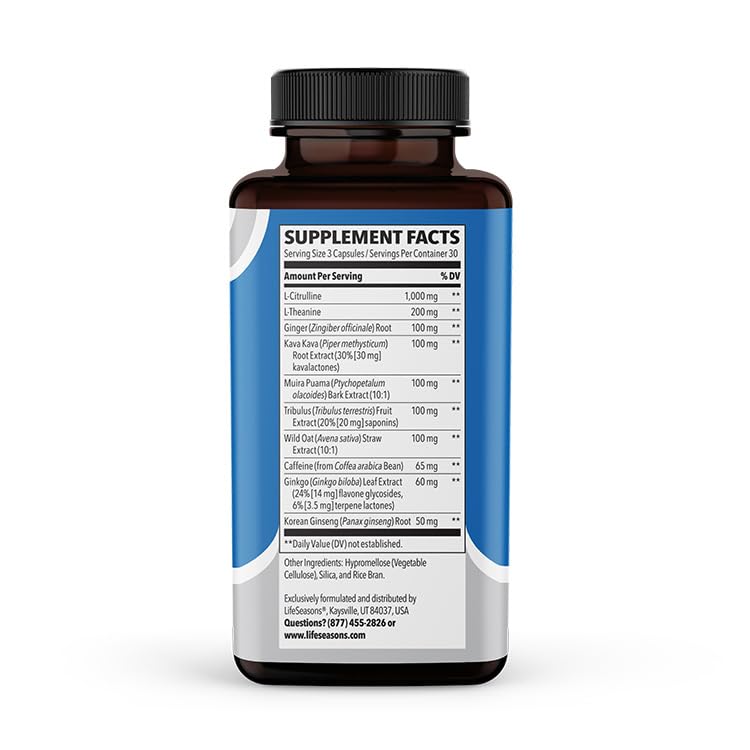 LifeSeasons Nitro-T capsules close-up for easy daily dosage