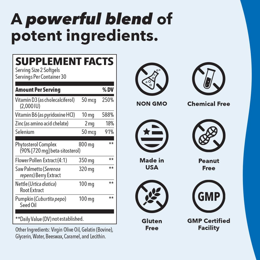 LifeSeasons Pros-T packaging and pills suggesting daily urinary flow support