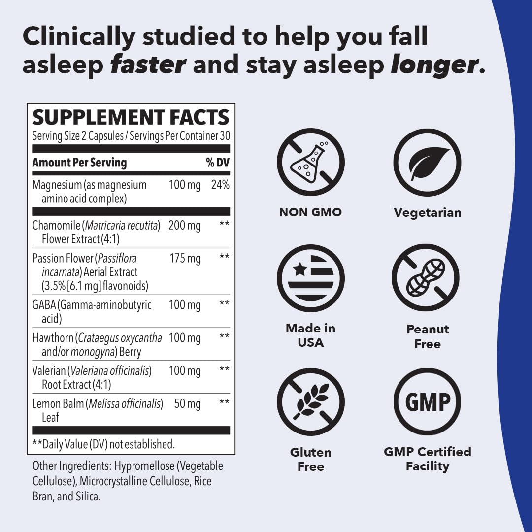 LifeSeasons Rest-ZZZ ingredients panel underscoring calm and readiness for sleep