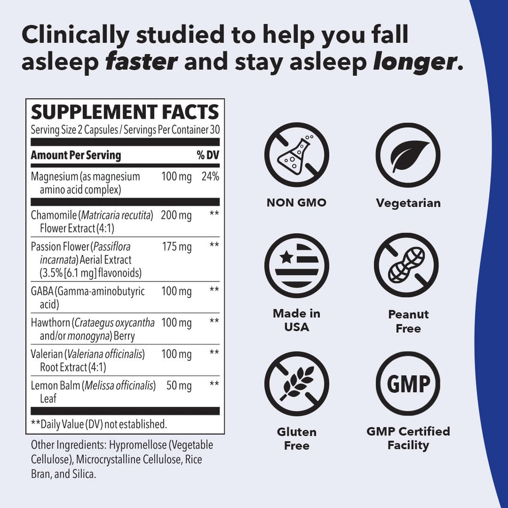 LifeSeasons Rest-ZZZ ingredients panel underscoring calm and readiness for sleep
