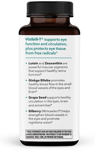 LifeSeasons Visibili-T capsules close-up, easy daily routine for eye health.
