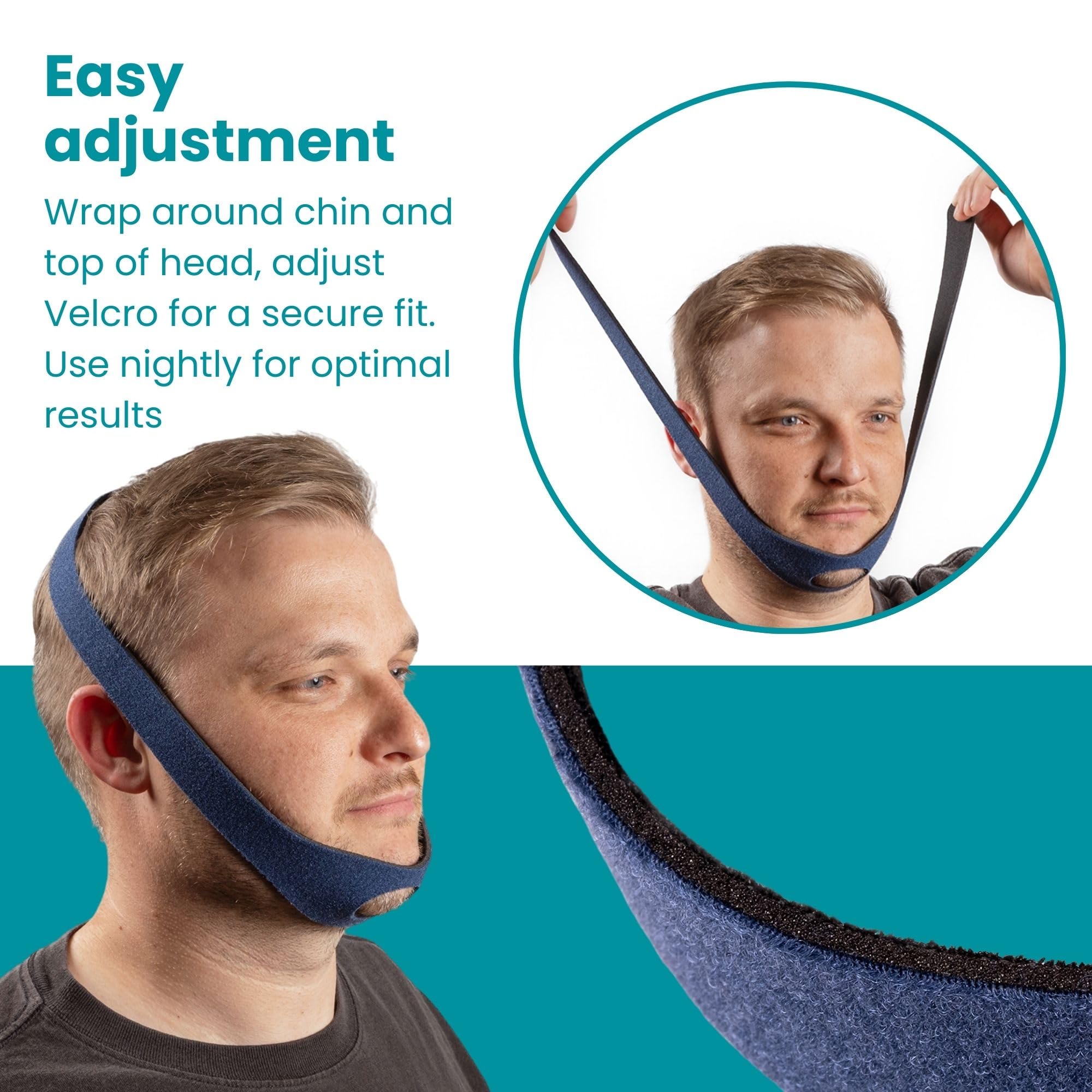 LifeSource night-wear chin strap ready for restful, uninterrupted sleep.