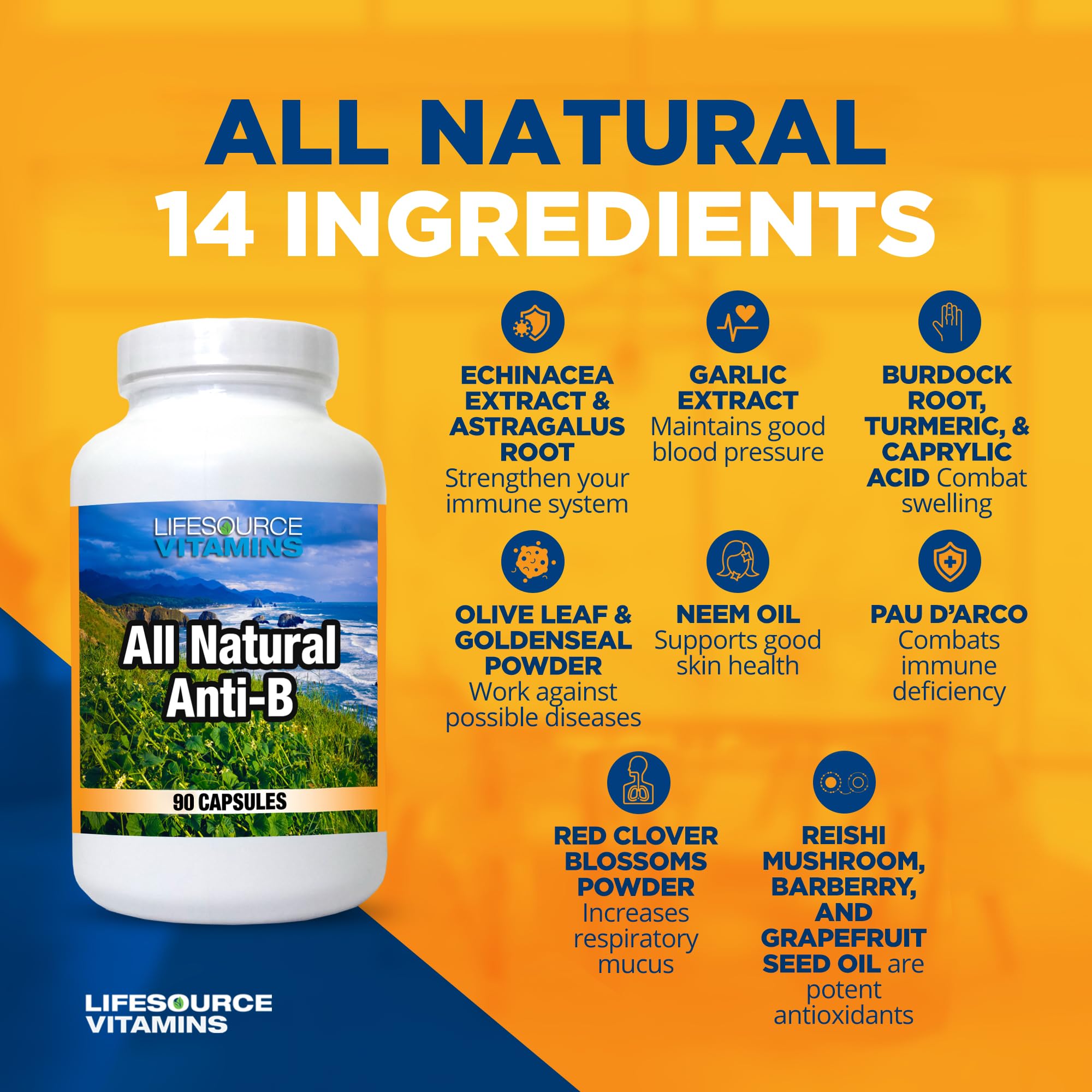 LifeSource Vitamins garlic extract capsules close-up for immune support use