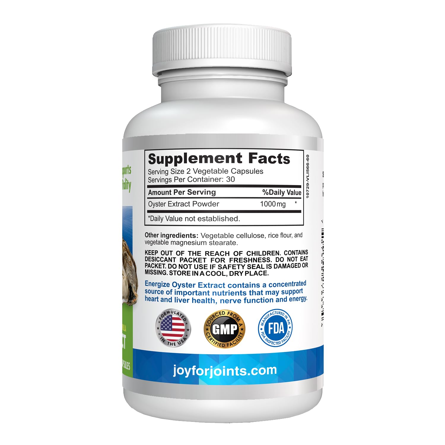 LIFESPAN PURE NEW ZEALAND Energize ingredients panel highlighting zinc, vitamin D, taurine for vitality.