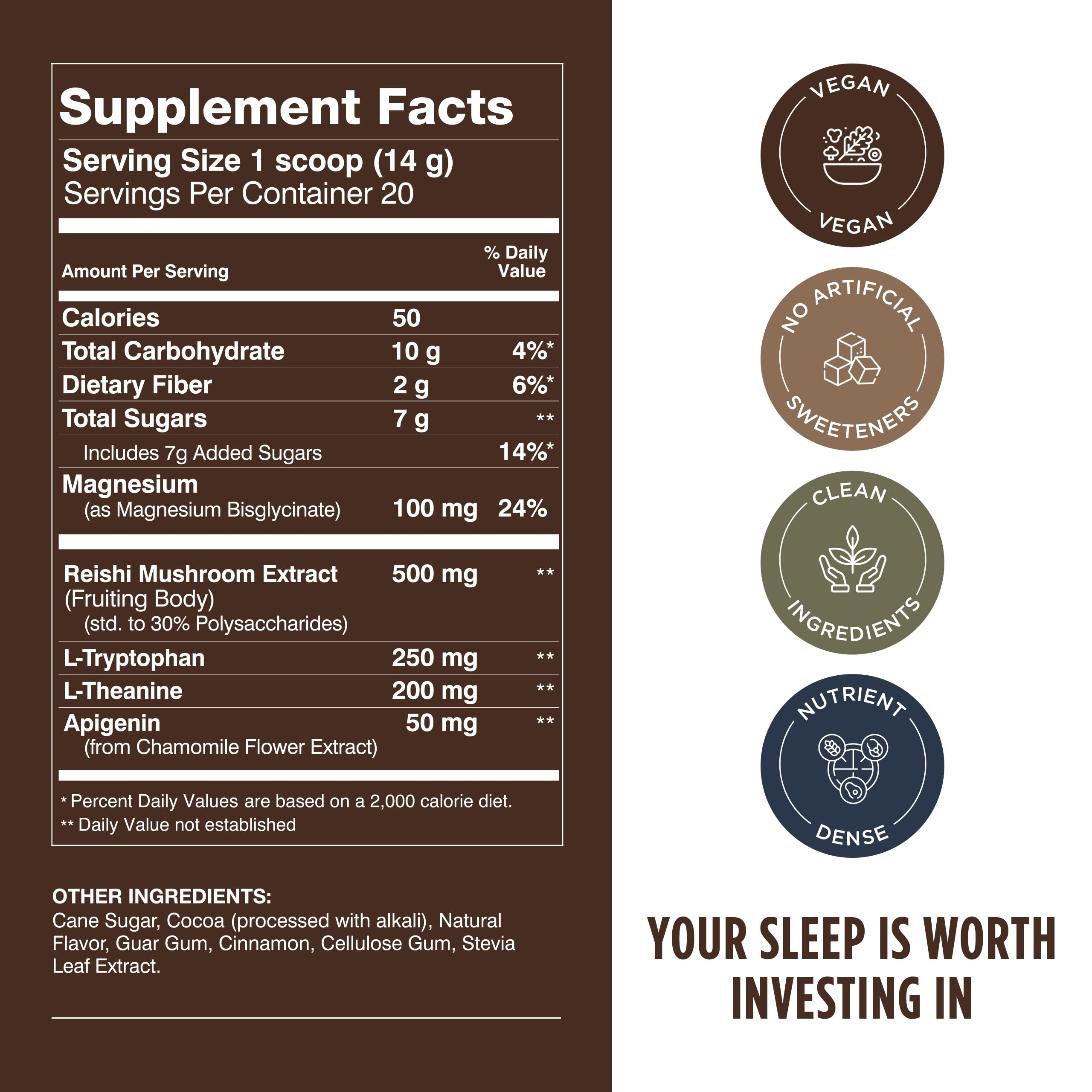 LIFESTACKS Calm Evening Tonic stirred with plant-based milk for a cozy night