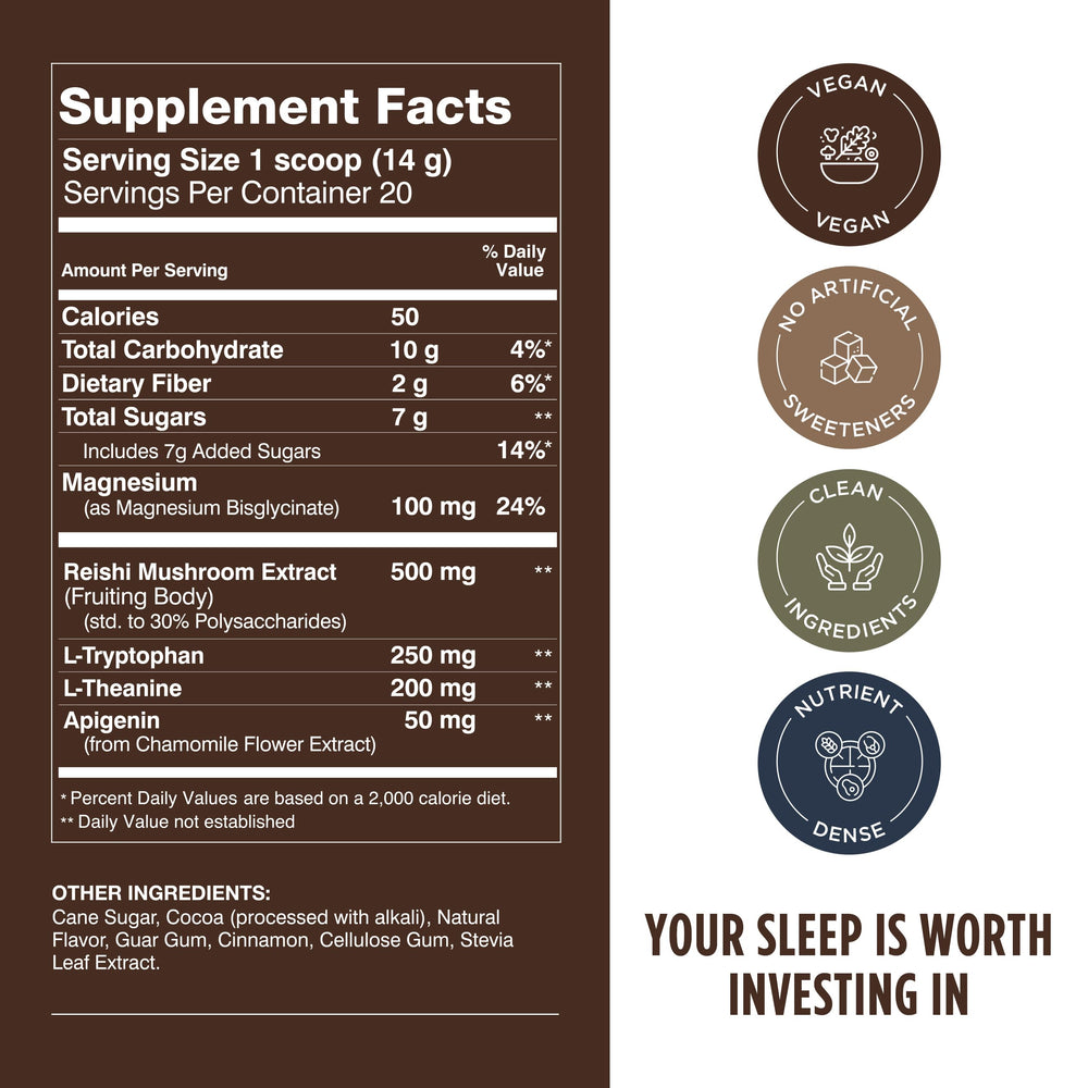 LIFESTACKS Calm Evening Tonic stirred with plant-based milk for a cozy night
